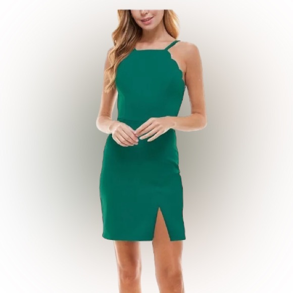 City Studio Green Sheath Halter Mini Dress *Call Out - Picture 1 of 8